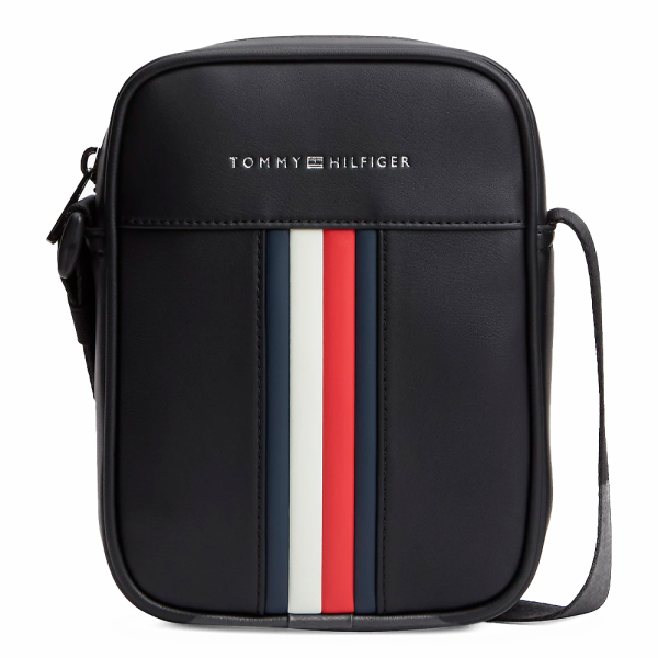 Tommy Hilfiger Sac bandoulire de reporter avec bandoulire distinctive - U Noir- Ref 72 €